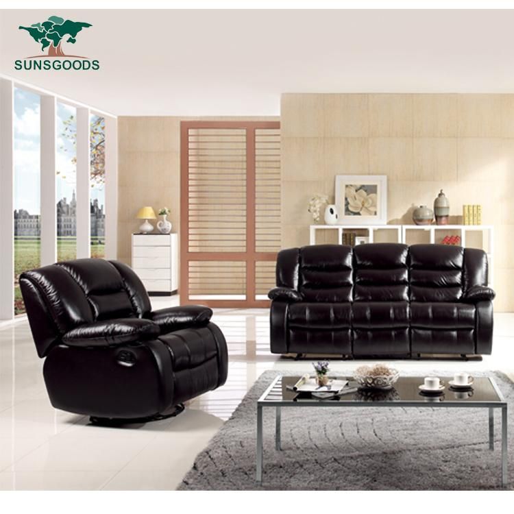 Chinese Sofa Furniture Factory Wholesale PU Leather Recliner Sofa Home Furniture