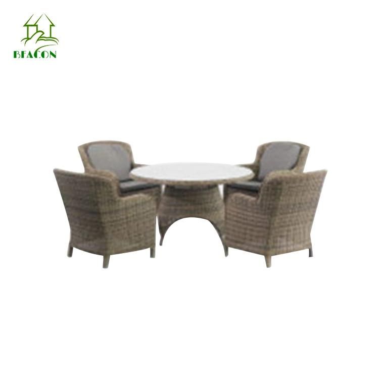 Popular Modern Outdoor Aluminum Waterproof Patio Dining Table Chairs Outdoor Garden Furniture Set