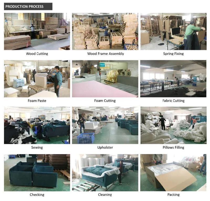 Wholesale Modern Design Chinese Factory Storage Fabric Chaise Sofa Bed