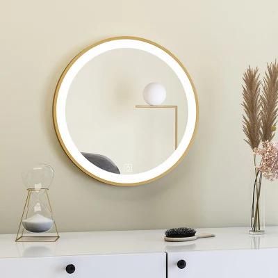 D=600mm 800mm Round Wall Mounted Make up Backlit Bathroom LED Mirror with Touch Sensor