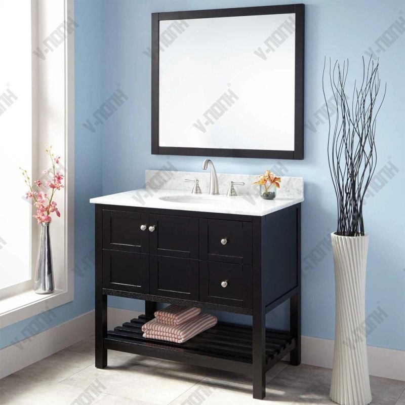 Modern Style Double Sinks Freestnding Bathroom Cabinet Furniture