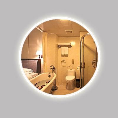 Bathroom Smart Bluetooth Anti Fog LED Light Round Large Mirror