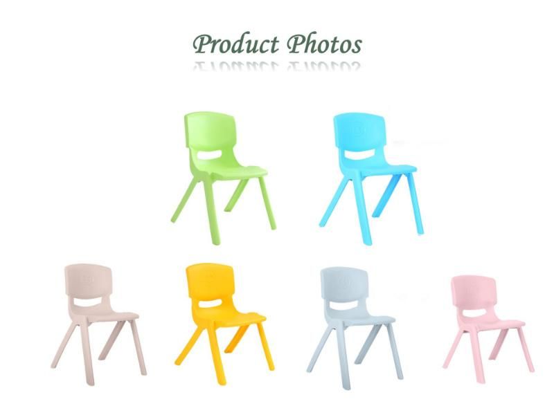 Wholesale Home Furniture Thickened Plastic Kindergarten Bench Frosted Backrest Dining Chair for Kids