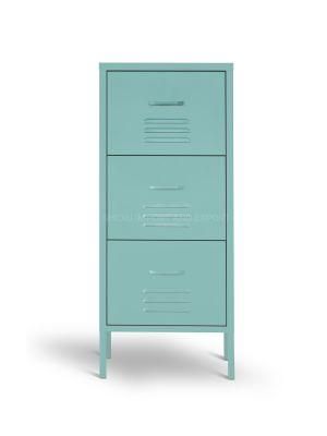 Home Use Metal 3-Drawer Indoor Storage Cabinet with Standing Feet