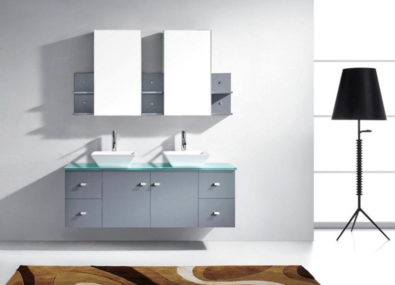 MDF Bathroom Cabinet, Home Furniture with Mirror Cabinet