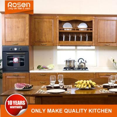 Classic Design Low Key Easy Top Cherry Solid Wood Kitchen Cabinet