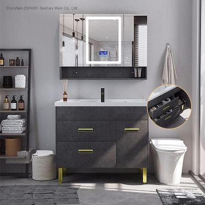 Modern Solid Wood Intelligent Bathroom Cabinet