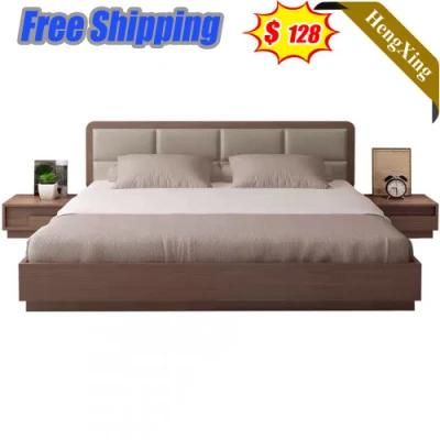 Double Wood Modern Wholesale Simple Designs King Size Home Master Bedroom Furniture Sets