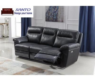 Miami Modern Style Automatic Italy Genuine Leather Recliner Sofa