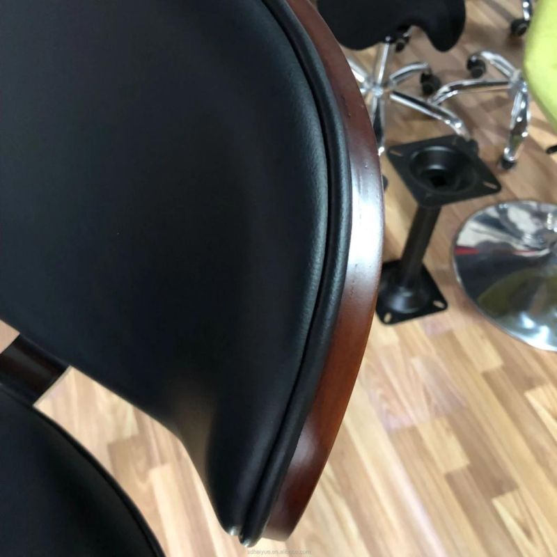 Hot Sell Plywood Height Adjustable New Black Wood Shell-Like Leisure Office Chair