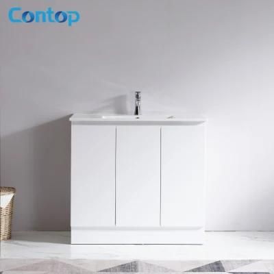 New Design Bathroom Vanity with Single Ceramic Basin