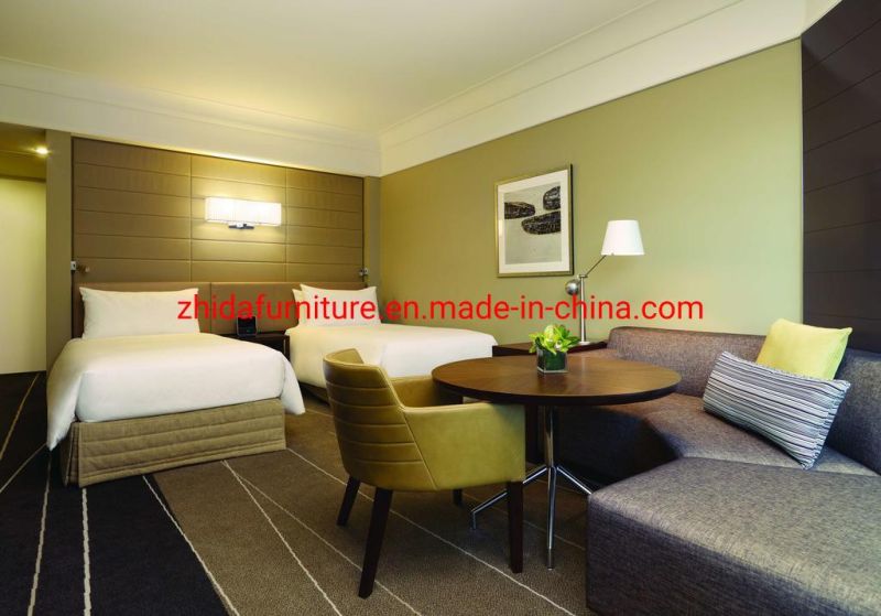 Factory Manufacturer Apartment Hotel Suite Cheap Villa Living Room Bedroom Furniture Customized Wooden King Size Bed