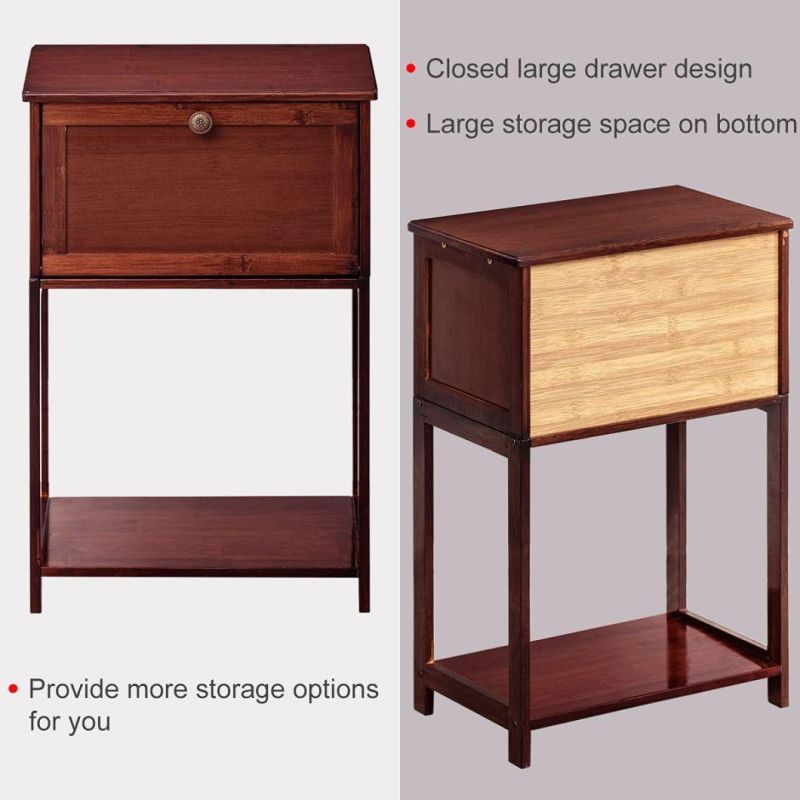 Modern Storage Cabinet Bedside Furniture & Accent End Table Chest for Home, Bedroom Accessories, Office, College Dorm