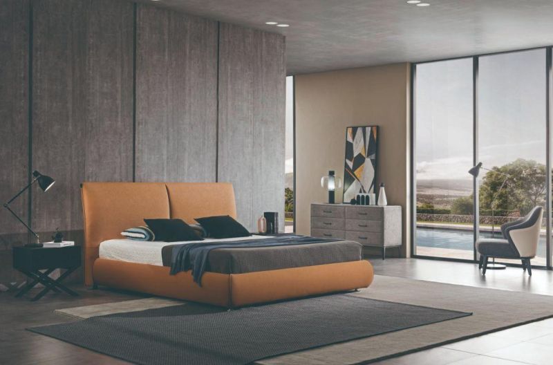 Modern Bedroom Furniture Beds Orange Bed King Bed Wall Bed Gc2015