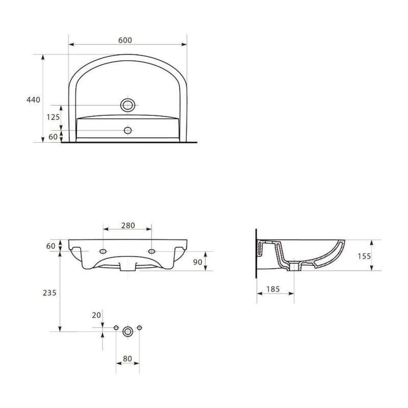 Bathroom Furniture Vanity Unit High Gloss White Vanity Unit MDF Bathroom