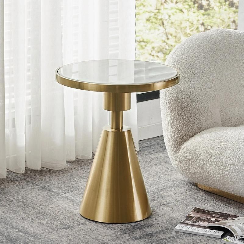Goods in Stock Metal Furniture Marble Rock Plate Coffee Table
