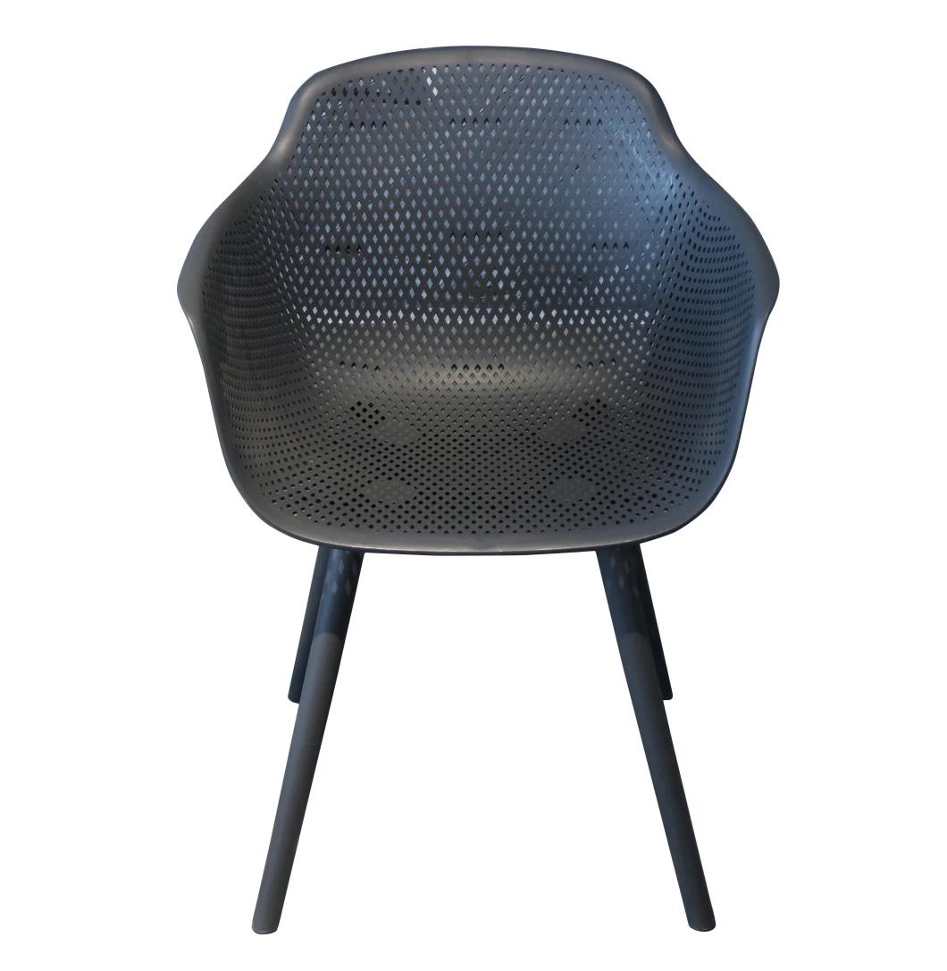 Rikayard High Quality Modern Cheap Wholesale Blanding Dining Arm PP Plastic Chair