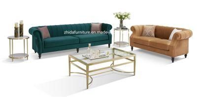 Zhida Furniture Eurpean Modern Design Home Living Room Upholstery Fabric Sofa Set
