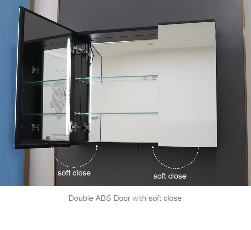 Silver Home Decor Wall Bathroom Furniture Vanity Cabinet LED Mirror