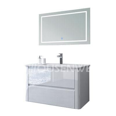 High Gloss Bathroom Vanity White Walnut Bathroom Furniture