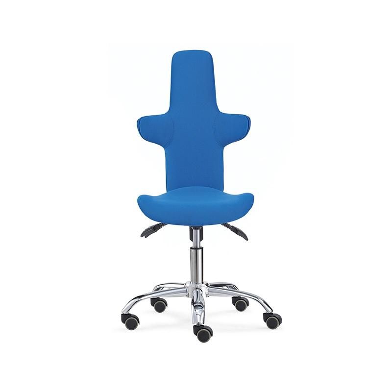 Adjustable Height Green Ergonomic Office Saddle Stool Chair with Backrest