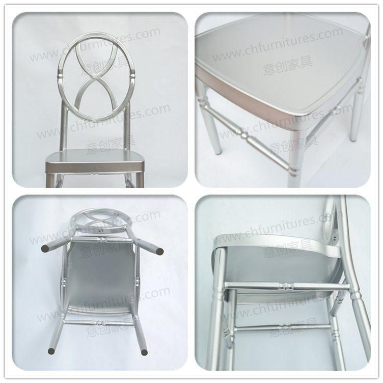 2018 New Design Silver Stackable Aluminium Event Chair for Wedding Yc-Zl075