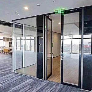 Curved Divider Glass Panel Office Partition