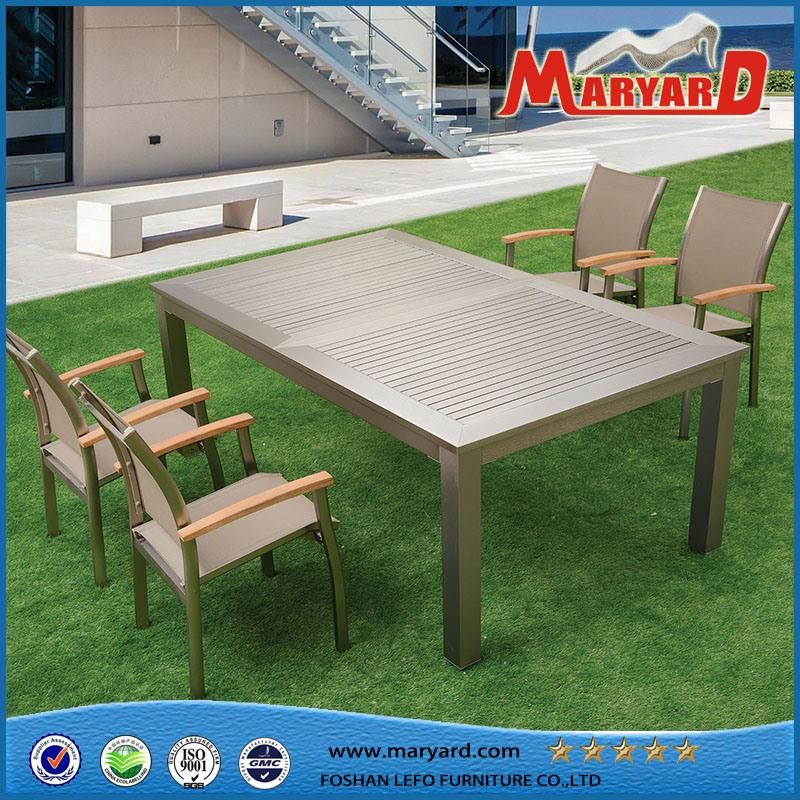 Coffee Dining Table and Chair Outdoor Garden Aluminum Furniture Modern Outdoor Hotel Metal Dining Table