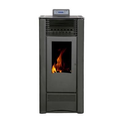 Black IR Remote Control Manual Indoor Home Fireplace Pellet Stove Room Heater Modern Furniture for Winter Christmas