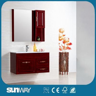 Modern Design Solid Wood Bathroom Furniture Sw-Wd0032W