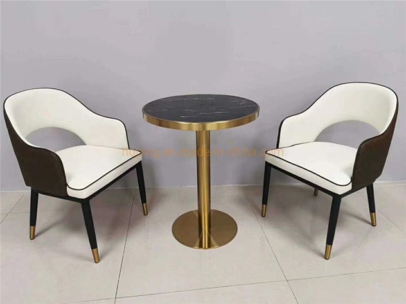 Modern Stylish 4 Person Seating Western Restaurant Furniture for Cafe Bar Milk Shop Wedding Infinity Leather Hotel Banquet Chair for Hire Living Room Chairs