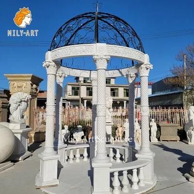 Natural Stone Decor Modern Marble Pavilion Gazebo for Sale