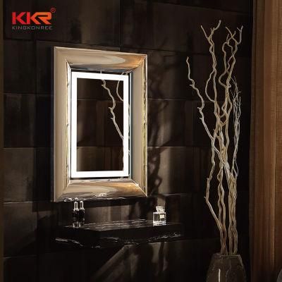 Bathroom Accessories Mirror Solid Surface Frame LED Mirror Rectangle Mirror