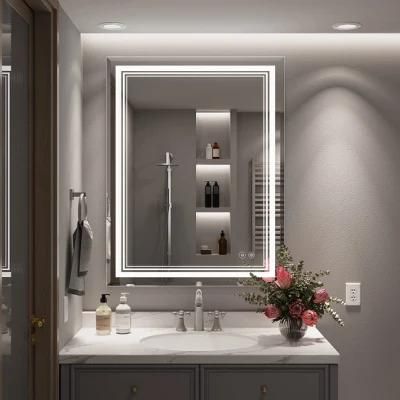 20 X 28 Inch LED Mirror for Bathroom, Adjustable 3 Colors White Warm Natural Lights Vanity Fog Free Dimmable Lights Brightness Memory Mirror