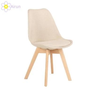 New Style Dining Chair Fabric Chair with Wood Legs Room Chair
