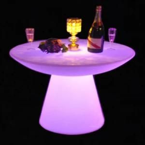 LED Lounge Furniture Plastic High Table for Bar and Lounge Furniture