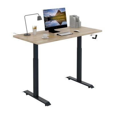 Manual Rolling Cranked Height Adjustable Desk Small Electric Lift Table