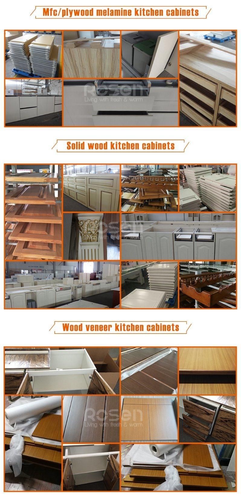 Fresh Custom Open Style High Quality Waterproof Solid Wood Kitchen Cabinet