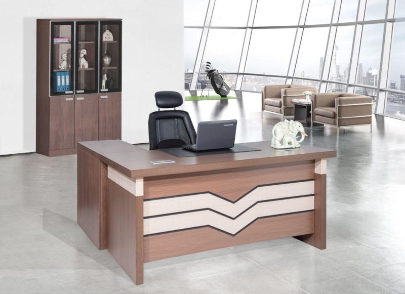 2021 New Executive L Shaped Computer Table Wooden Modern Office Table