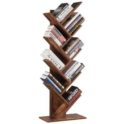 5-Tier Floor Standing Tree Bookcase in Living Room Home Office
