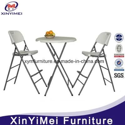 New Design Modern 80cm Dia Plastic High Bar Top Foldable Round Party Tables Folding Cocktail Table