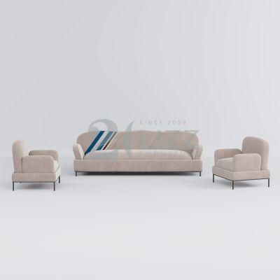 Modern Leisure Home Furniture New Design Fabric Sectional Sofa Set Modular Velvet Single Seatings