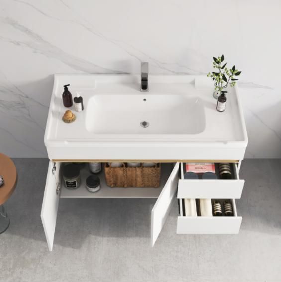 Bathroom Cabinet Combination Rock Board One-Body Bathroom Solid Wood Smart Wash Table Wash Basin Counter Basin