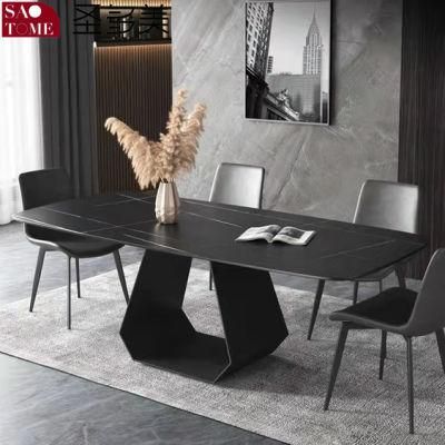 Modern Living Room Dining Room Furniture U-Shaped Steel Plate Dining Table