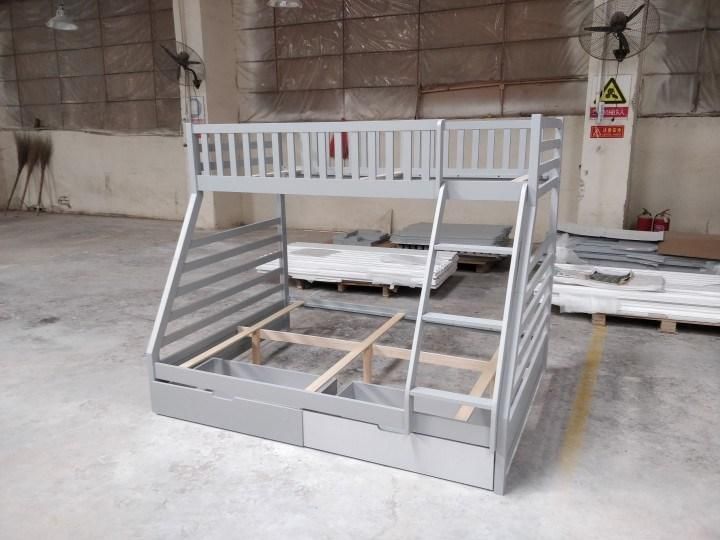 Modern Bedroom Bed, Double Bed, White /Gray