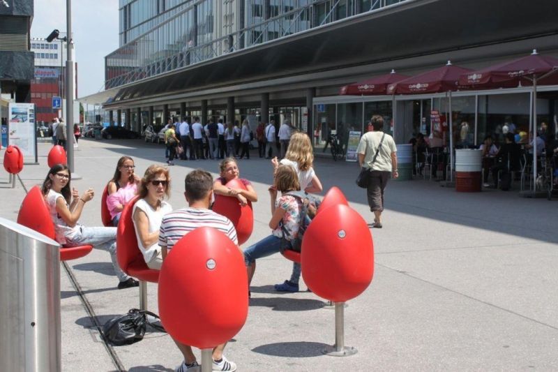 ABS Public Tulip Flower Chair Used on Garden Park Hotel Airport Public Tulip Chair