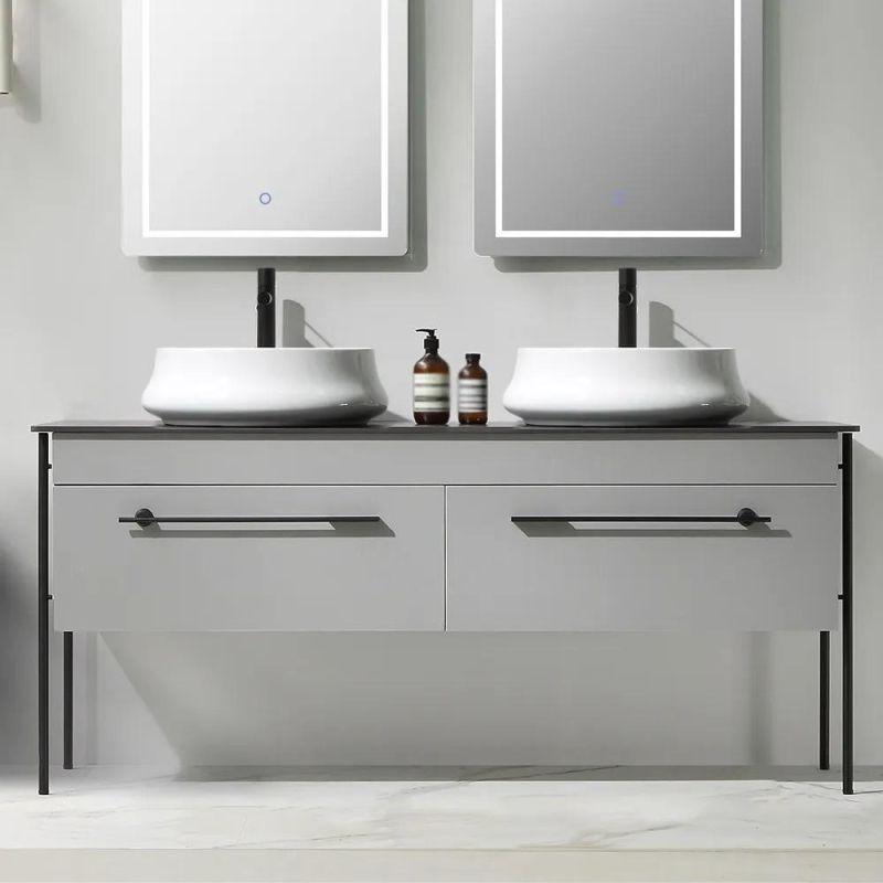 35" Floating Bathroom Vanity with Single Sink Wall Mounted Cabinet