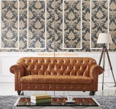 Modern European Style Genuine Leather Fabric Living Room 1+2+3 Seater Bedroom Home Furniture Sofa Set