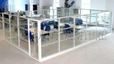 Modern Chinese Wholesale Office Cabin Used Glass Half Partition (SZ-WS561)