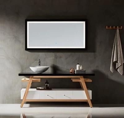 Simple Design High Luxury Red Oak Wood Solid Wood Bathroom Vanity for Hotel